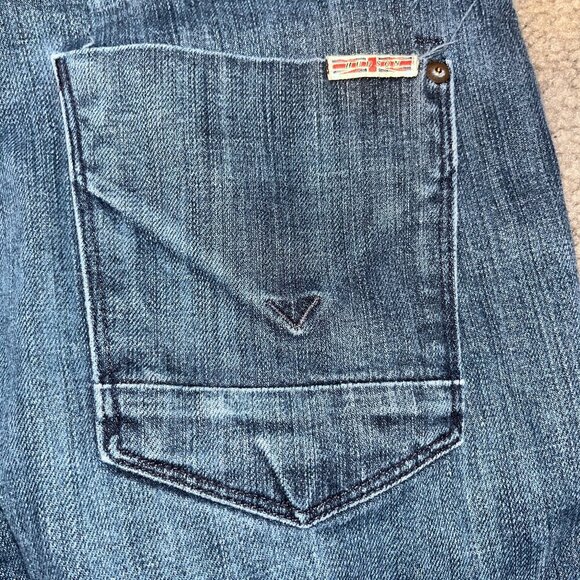 Men's 31 HUDSON CLIFTON 5 POCKET BOOT MEDIUM WASH BLUE DENIM JEANS MADE IN USA - Picture 7 of 14